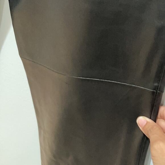 Nordstrom Leather High Waist Pants Vintage Size Medium Black - Picture 6 of 13